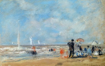 Sur la plage, 1863 - Eugene Louis Boudin